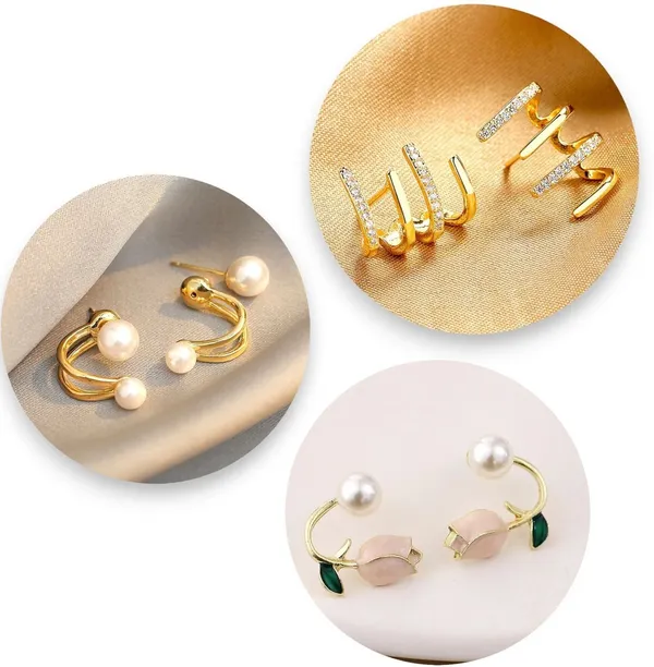 Gold_Alloy_Earring_Set_For_Women