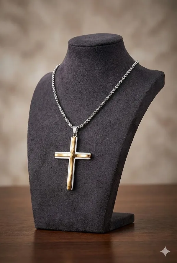 Cross_Necklace_for_Men,_Stainless_Steel_Black_Silver_Gold_Pendant_With_Rope_Chain_16-24_Inches