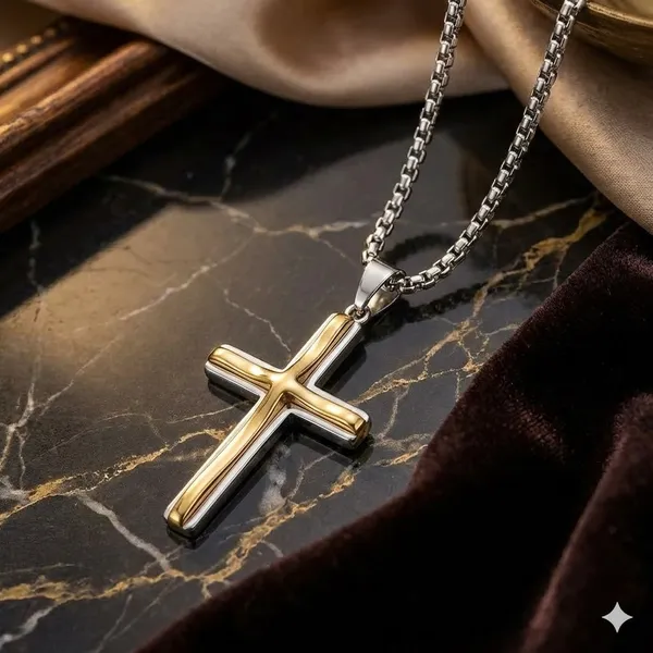 Cross_Necklace_for_Men,_Stainless_Steel_Black_Silver_Gold_Pendant_With_Rope_Chain_16-24_Inches