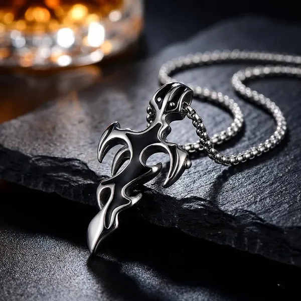 Silver_&_Black_Alloy_Locket_Set_For__Men