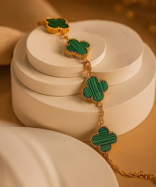Gold_And_Green_Alloy_Bracelet_For_Women