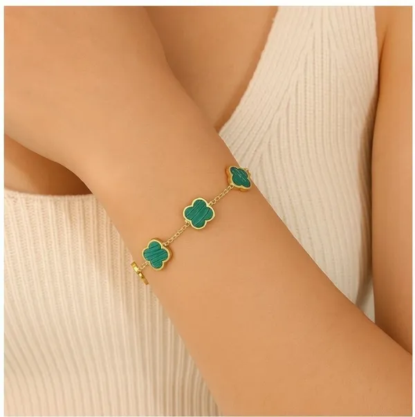 Gold_And_Green_Alloy_Bracelet_For_Women