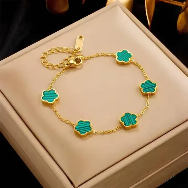 Gold_And_Green_Alloy_Bracelet_For_Women