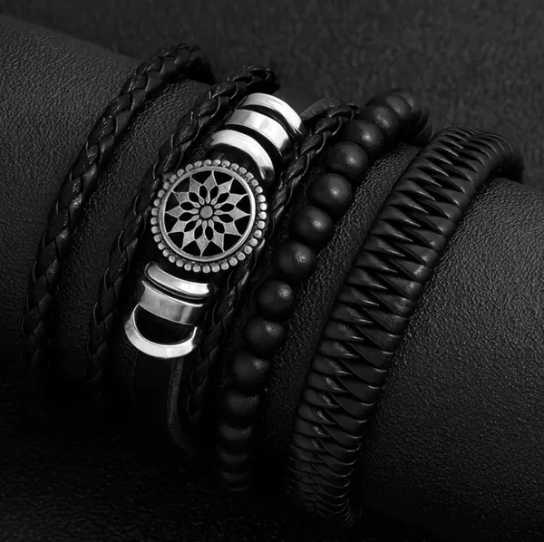 Black_Leather_Bracelet_For__Men