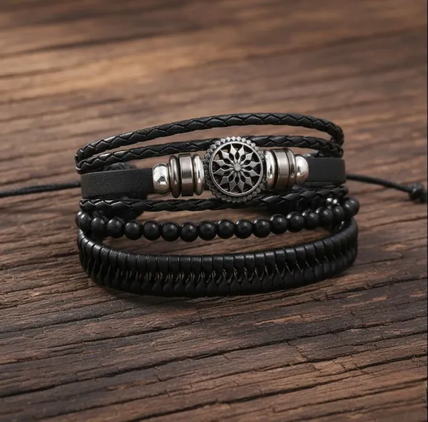 Black_Leather_Bracelet_For__Men