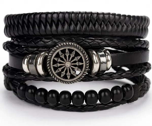 Black_Leather_Bracelet_For__Men