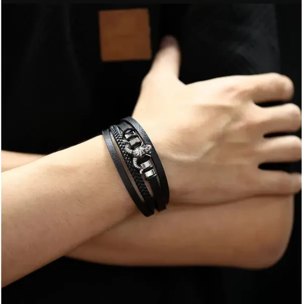 Black_Leather_Bracelet_For__Men