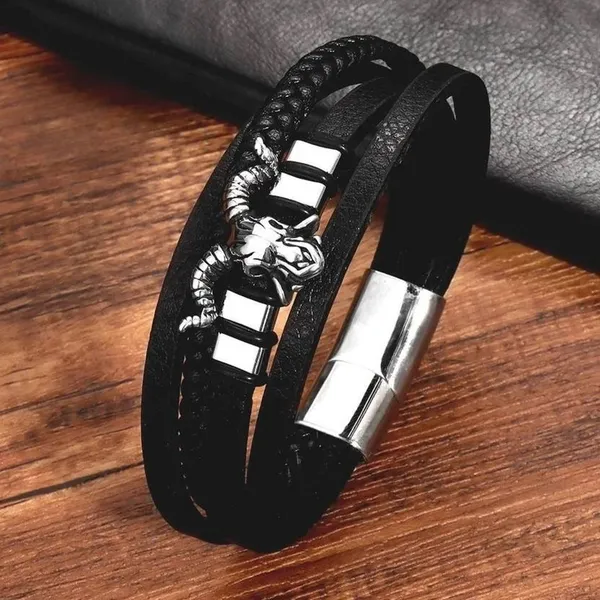 Black_Leather_Bracelet_For__Men