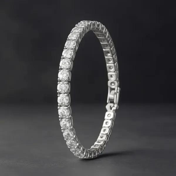 Silver_Alloy_Bracelet_For__Women