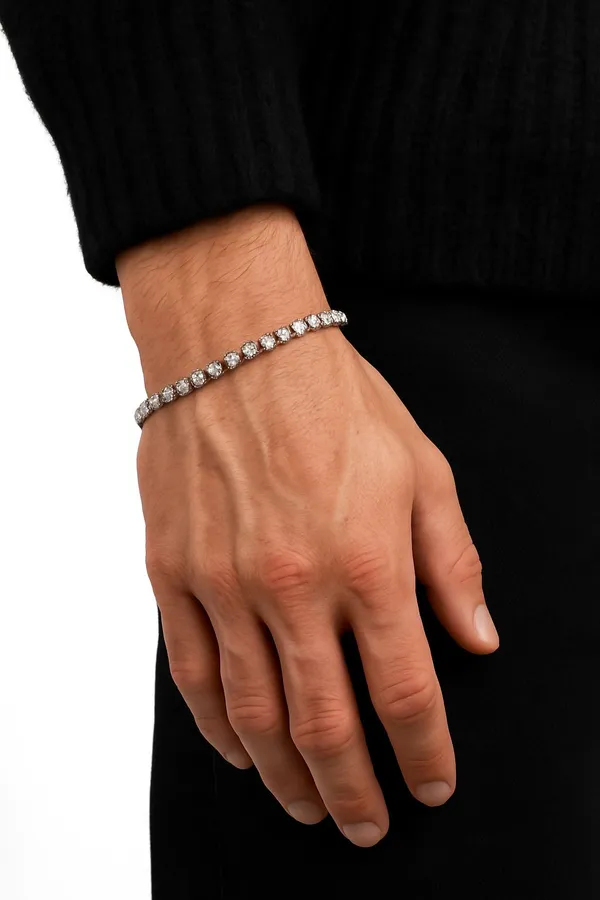 Silver_Alloy_Bracelet_For__Women