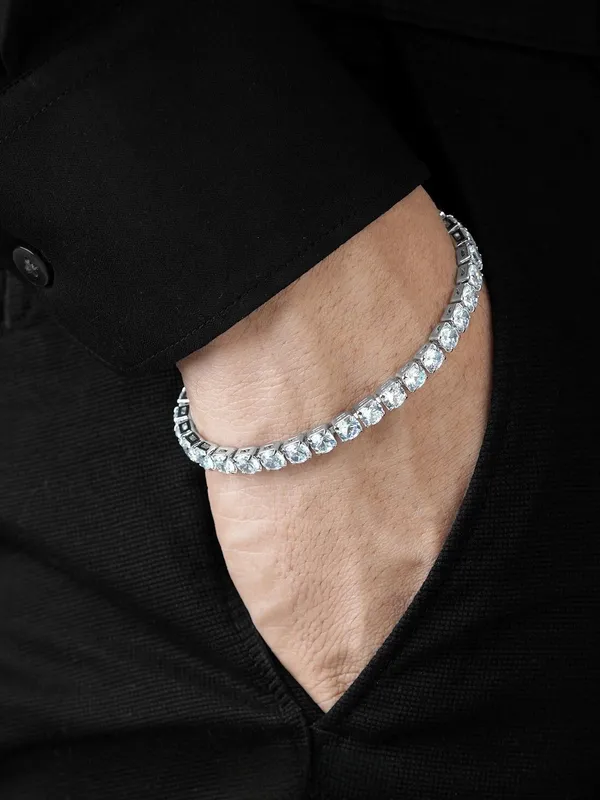 Silver_Alloy_Bracelet_For__Women