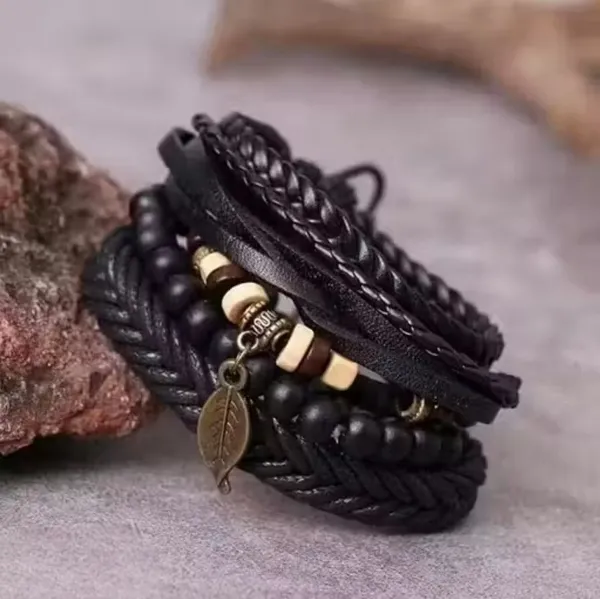 Black_Leather_Bracelet_For__Men