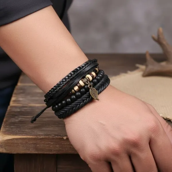 Black_Leather_Bracelet_For__Men
