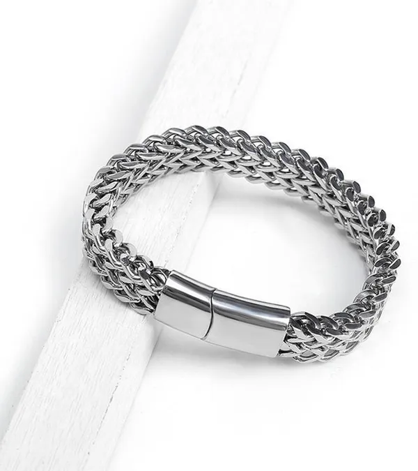 Silver_Alloy_Bracelet_For__Men