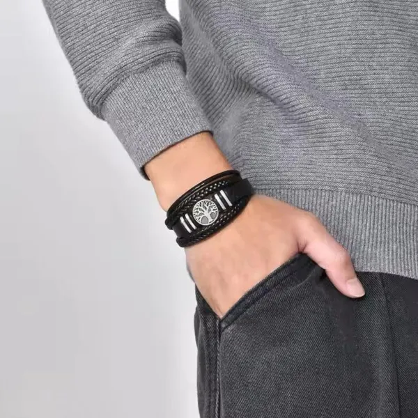 Black_&_Silver_Alloy_Bracelet_For__Men