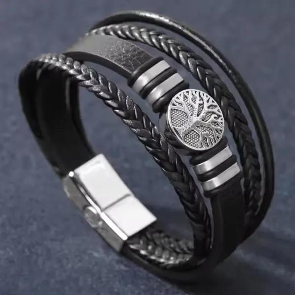 Black_&_Silver_Alloy_Bracelet_For__Men