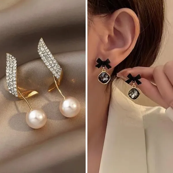 Gold_&_White_&_Black_Alloy_Earring_Set_&_Drops_&_Danglers_For_Women