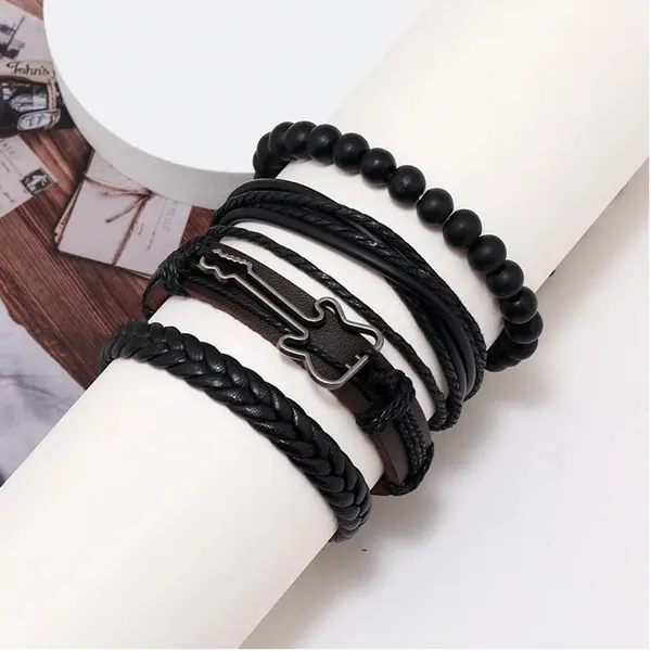 Pack_Of_8_Brown_And_Black_Leather_Bracelet_For_Men