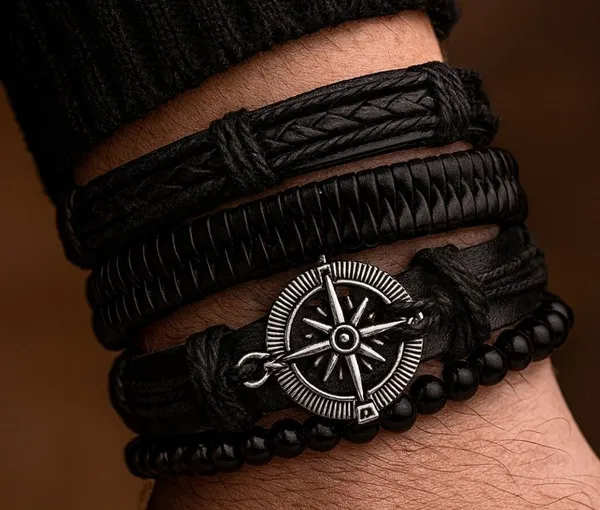Pack_Of_8_Brown_And_Black_Leather_Bracelet_For_Men