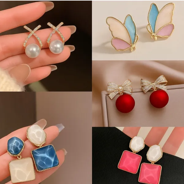 Multicolor_Alloy_Stud_Earring_&_Earring_Set_&_Drops_&_Danglers_For_Women