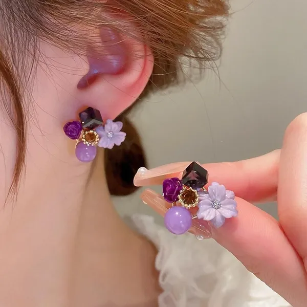 Multicolor_Alloy_Stud_Earring_&_Earring_Set_For_Women