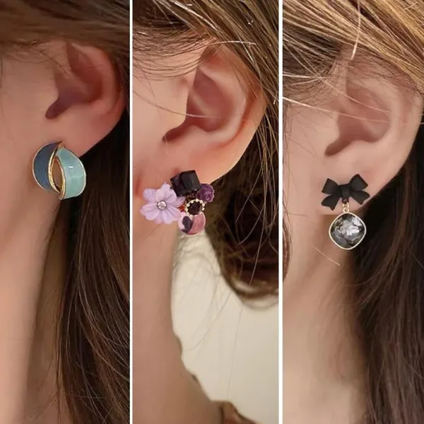 Multicolor_Alloy_Stud_Earring_&_Earring_Set_For_Women