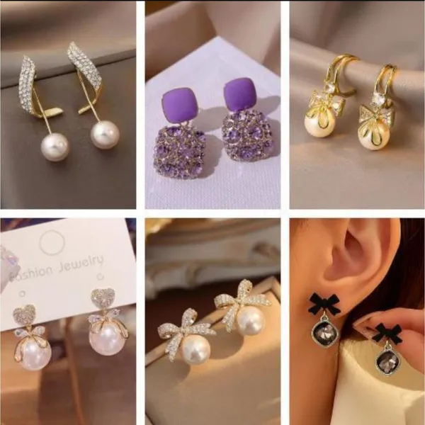 Multicolor_Alloy_Drops_&_Danglers_&_Huggie_Earring_&_Cuff_Earring_&_Stud_Earring_For_Women