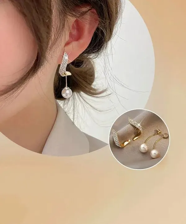 White_&_Gold_&_Purple_Alloy_Earring_Set_&_Drops_&_Danglers_For_Women