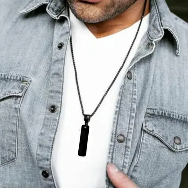 Silver_&_Black_Alloy_Locket_Set_For__Men