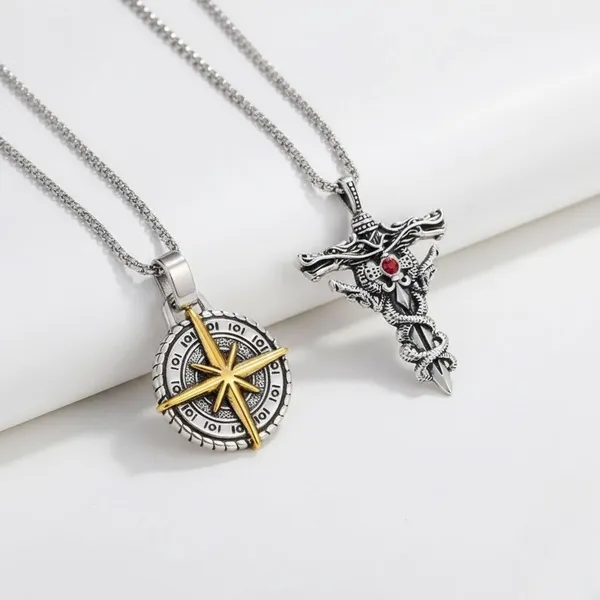Pack_Of_2_Silver_Alloy_Pendant_Set_For_Men_