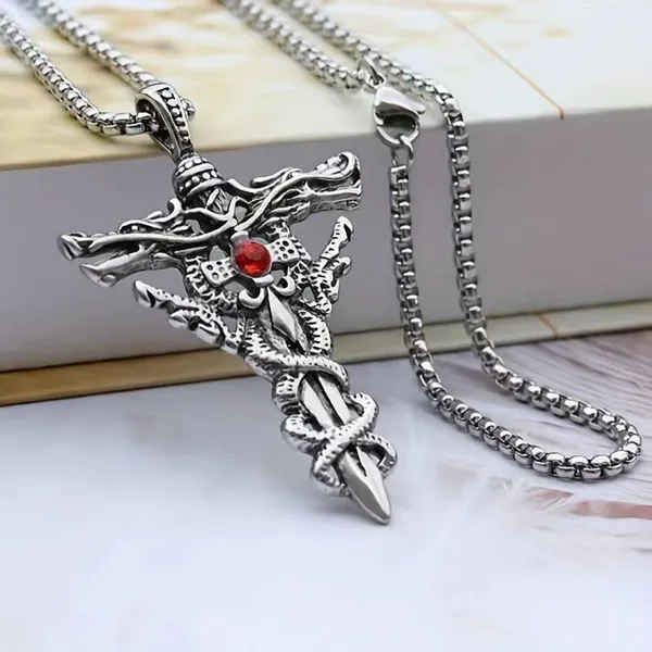 Silver_Alloy_Pendant_Set_For__Men