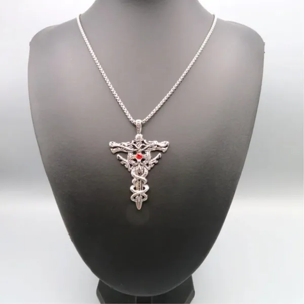 Silver_Alloy_Pendant_Set_For__Men