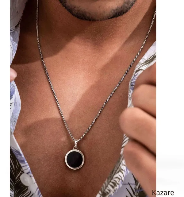 Silver_&_Black_Alloy_Locket_Set_For__Men