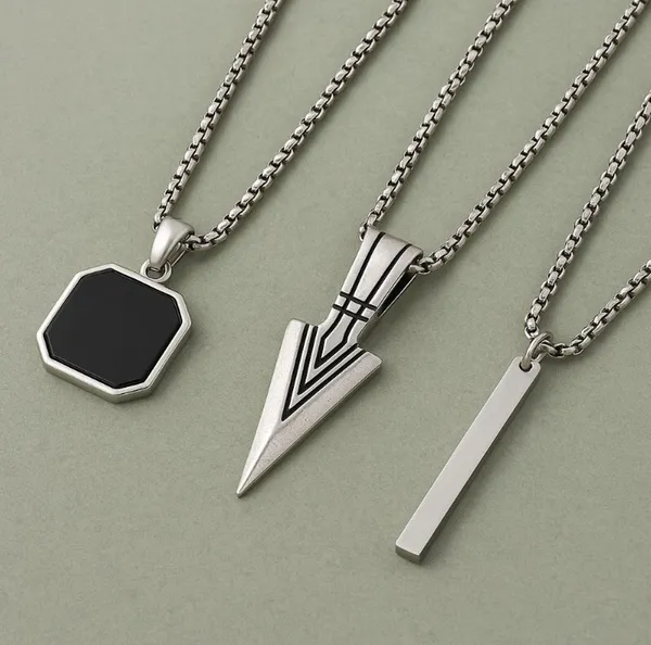 Silver_&_Black_Alloy_Locket_Set_For__Men