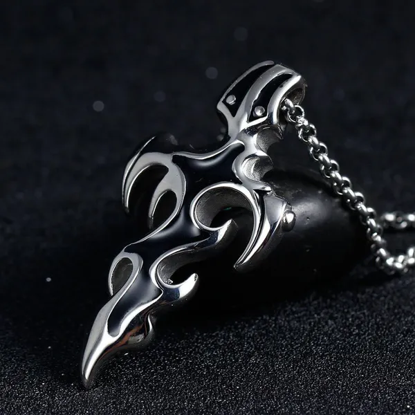 Silver_&_Black_Alloy_Locket_Set_For__Men