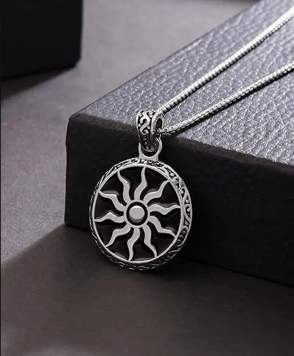 Silver_Alloy_Locket_Set_For__Men