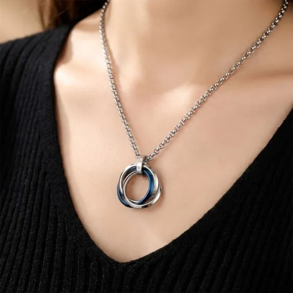 Silver_&_Blue_Alloy_Locket_Set_For__Women