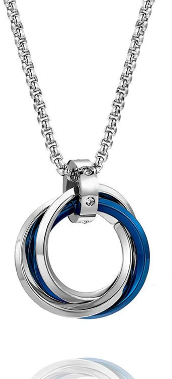 Silver_&_Blue_Alloy_Locket_Set_For__Women