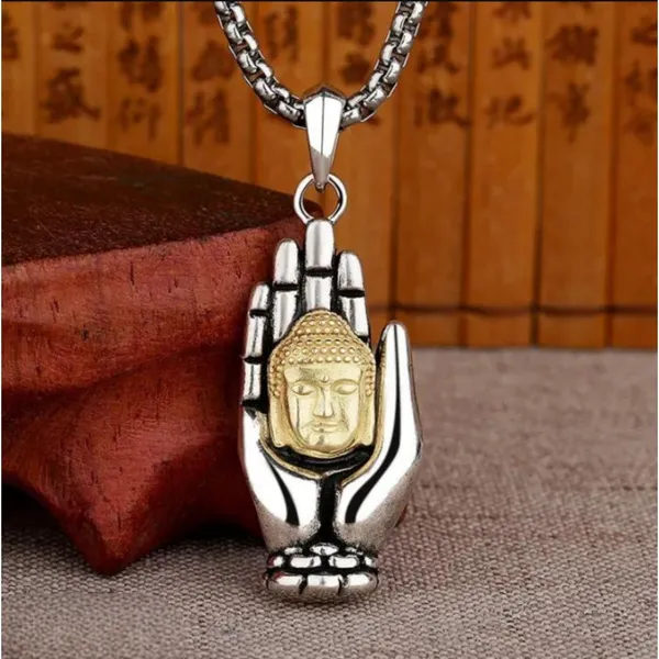 Silver_And_Gold_Alloy_Pendant_Set_For_Men