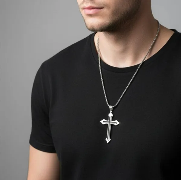 Silver_And_Black_Alloy_Locket_Set_For_Men