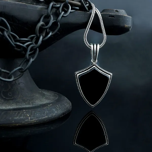Silver_And_Black_Alloy_Locket_For_Men