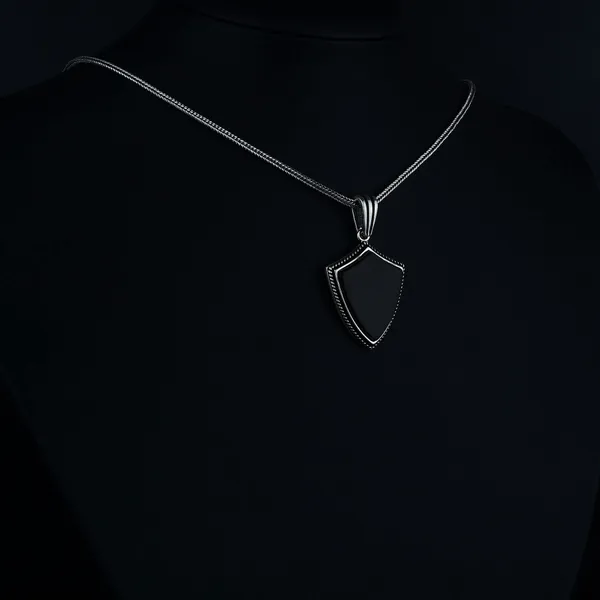 Silver_And_Black_Alloy_Locket_For_Men