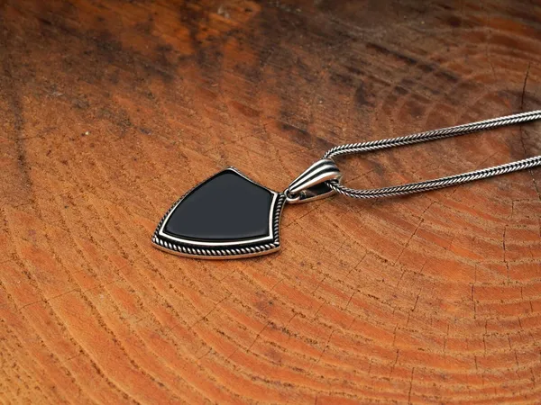 Silver_And_Black_Alloy_Locket_For_Men