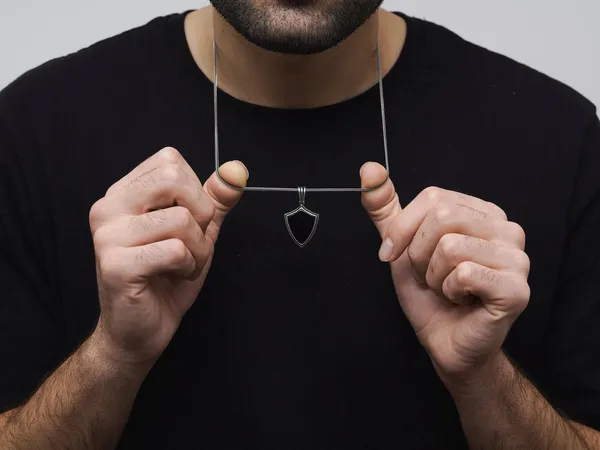 Silver_And_Black_Alloy_Locket_For_Men