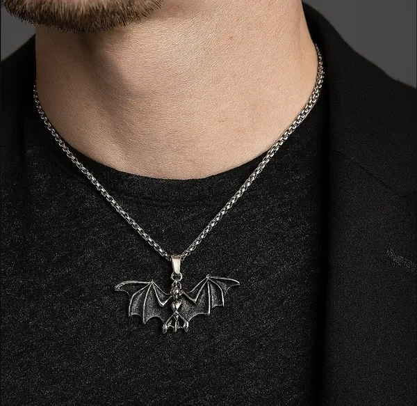 Silver_&_Black_Alloy_Locket_Set_For__Men
