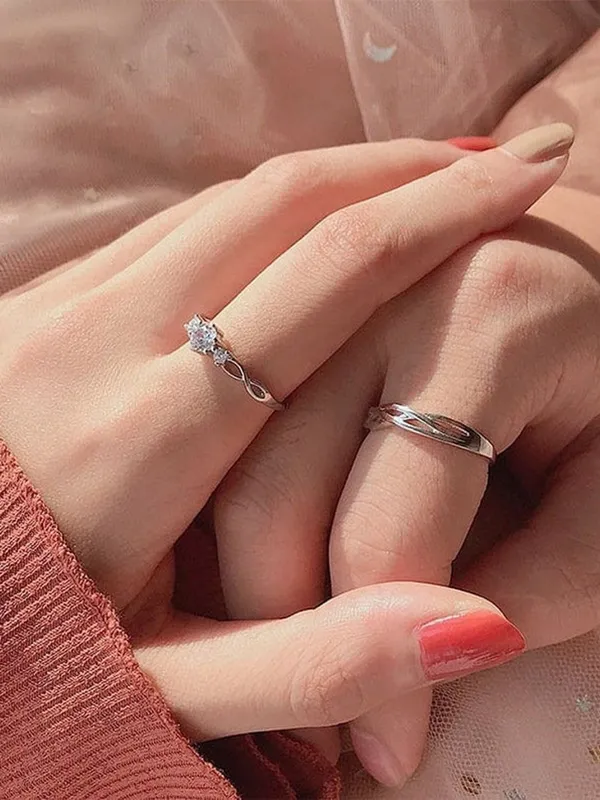 Silver_Alloy_Ring_Set_For__Women