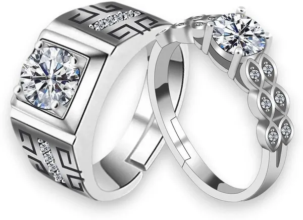 Couple_Silver_Men_&_Woman_Alloy_Ring_Set_For_Women_Pack_Of_2