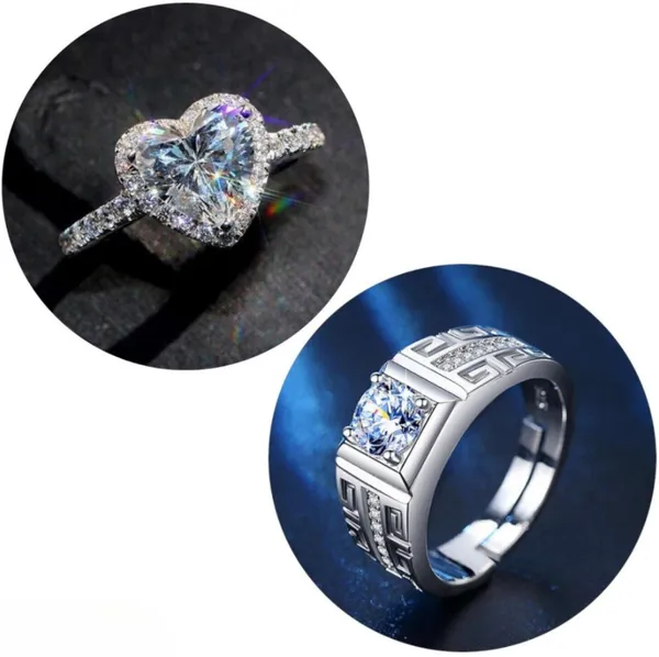 Silver_Alloy_Ring_Set_For__Women