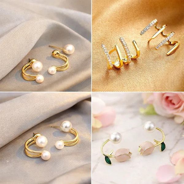 Gold_Alloy_Earring_Set_For_Women