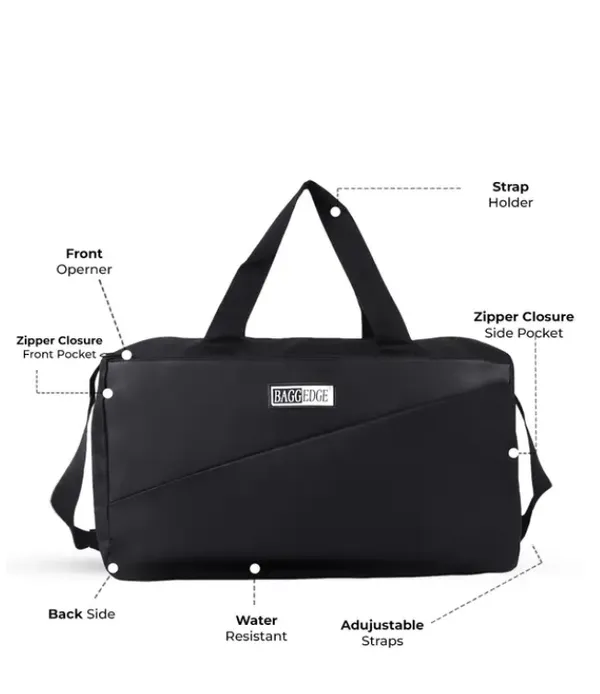 Black_Gym_Trim_Duffle_Bag_For_Unisex